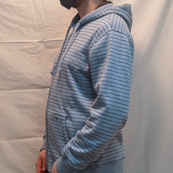 O'Neill Striped Hoodie (Light Blue-Black) - Picture 2 of 7